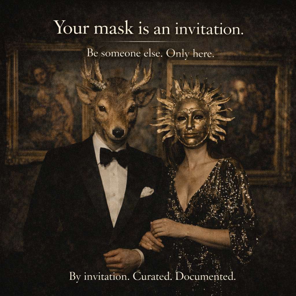 NYFW After Party men's style guide - surrealist masks and formal menswear